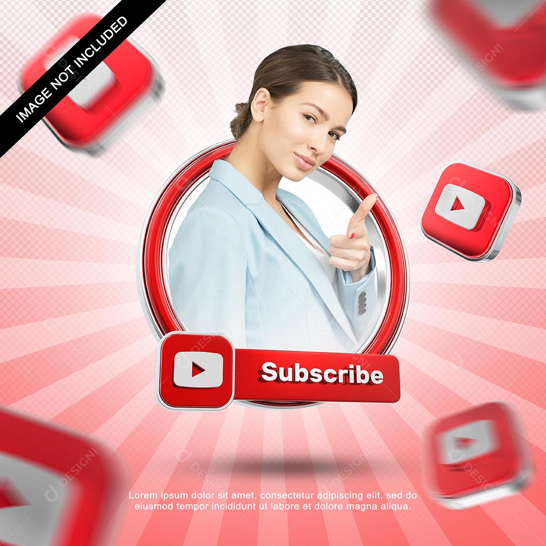 Social Media Template Redes Sociais Youtube PSD Editável
