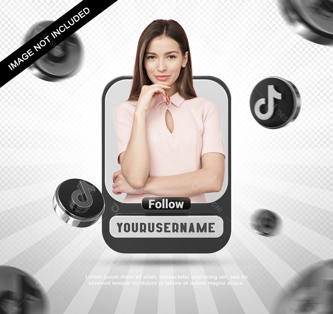 Social Media Template Redes Sociais Tiktok PSD Editável