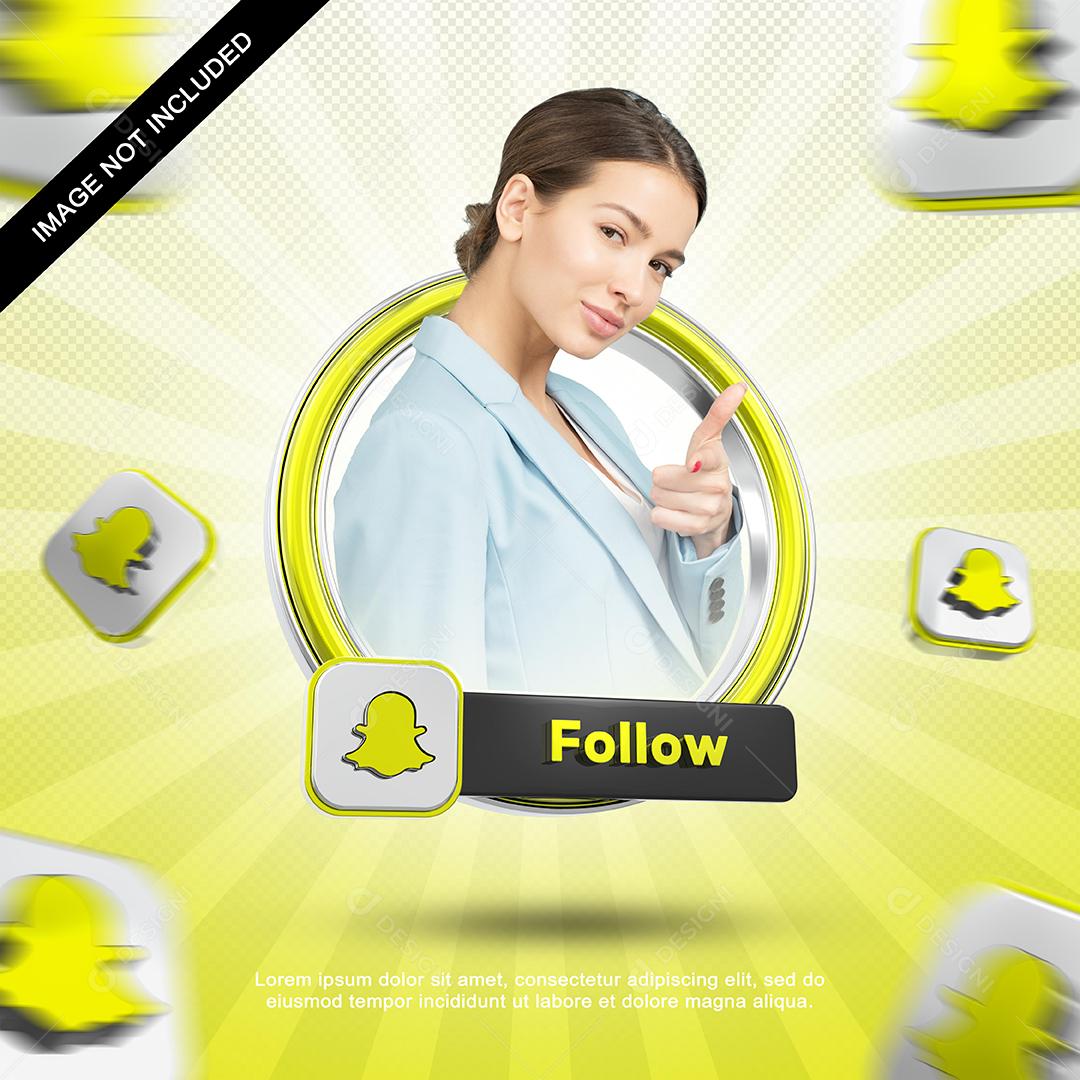 Social Media Template Redes Sociais Snapchat PSD Editável