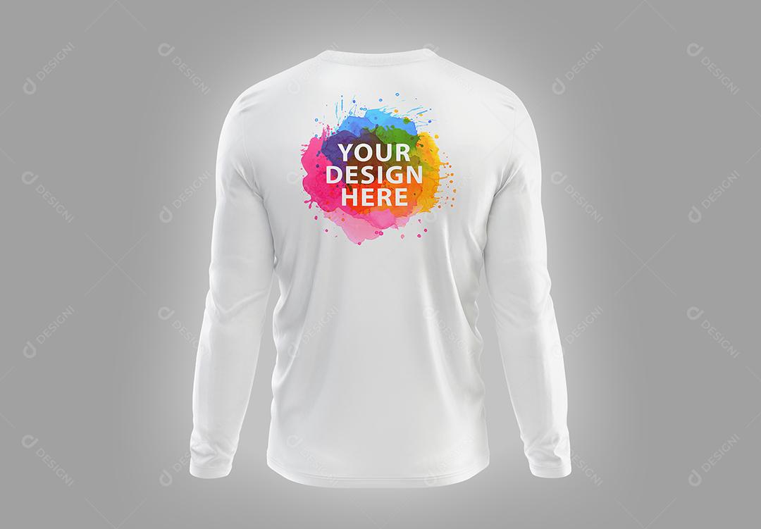 Mockup Camiseta Manga Longa - Costas PSD
