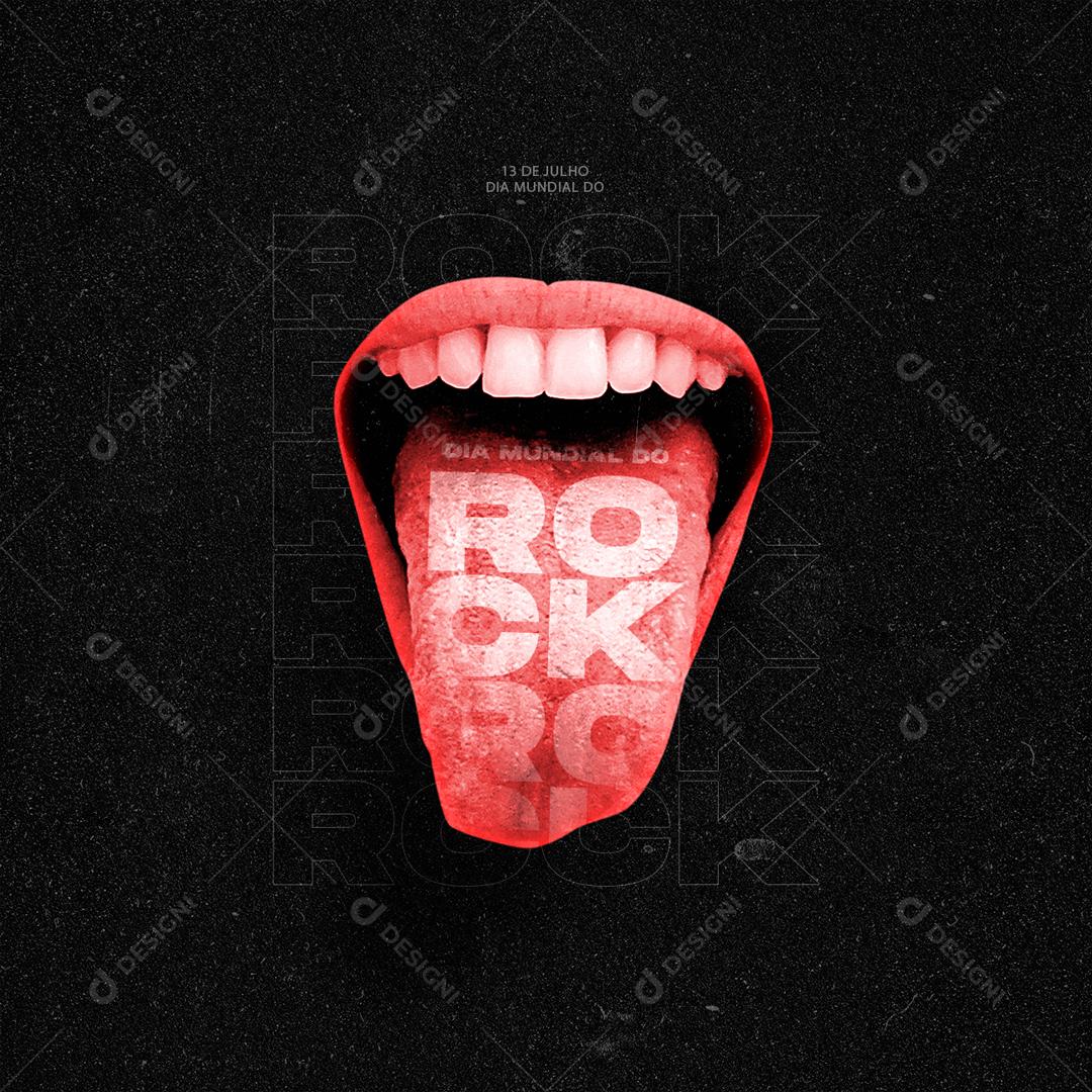 Social Media Dia do Rock 13 de Julho PSD Editável