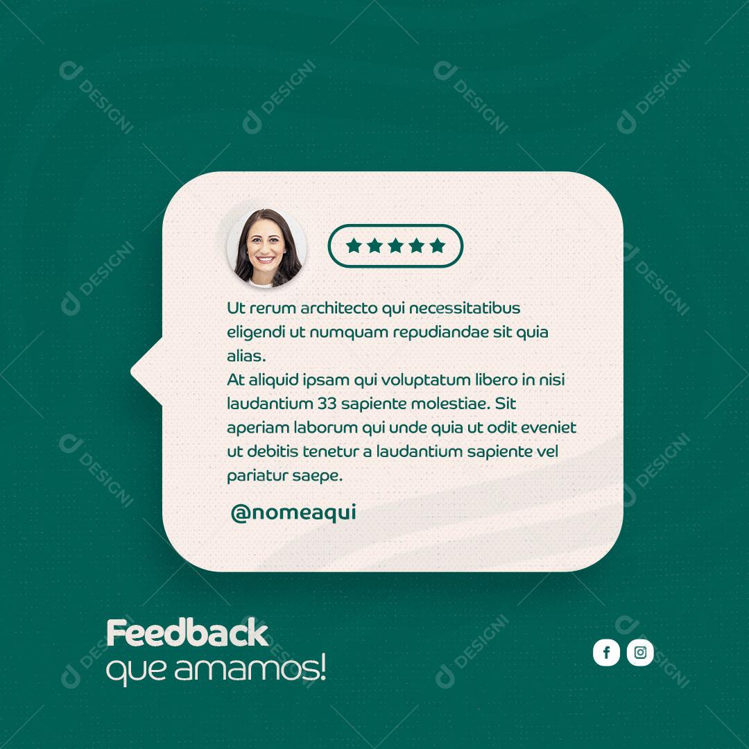 Feedback Hotel Hospedagem Pacotes Social Media PSD Editável