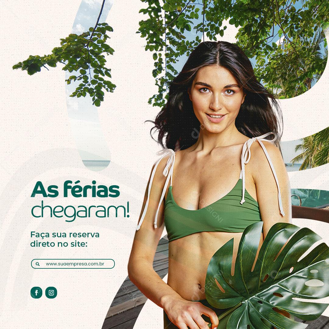 Hotel Hospedagem Pacote Social Media PSD Editável