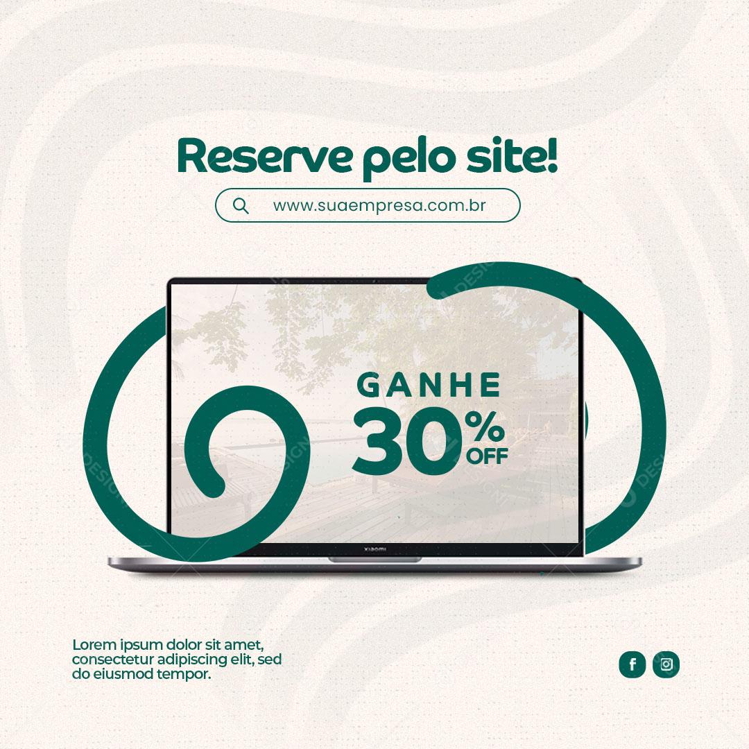 Hotel Hospedagem Pacotes Faça Sua Reserva Social Media PSD Editável