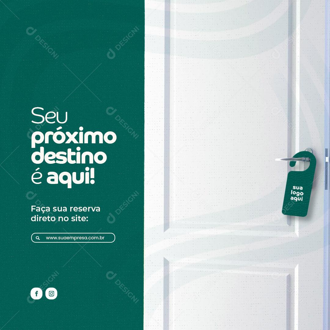 Hotel Hospedagem Pacotes Faça Sua Reserva Social Media PSD Editável