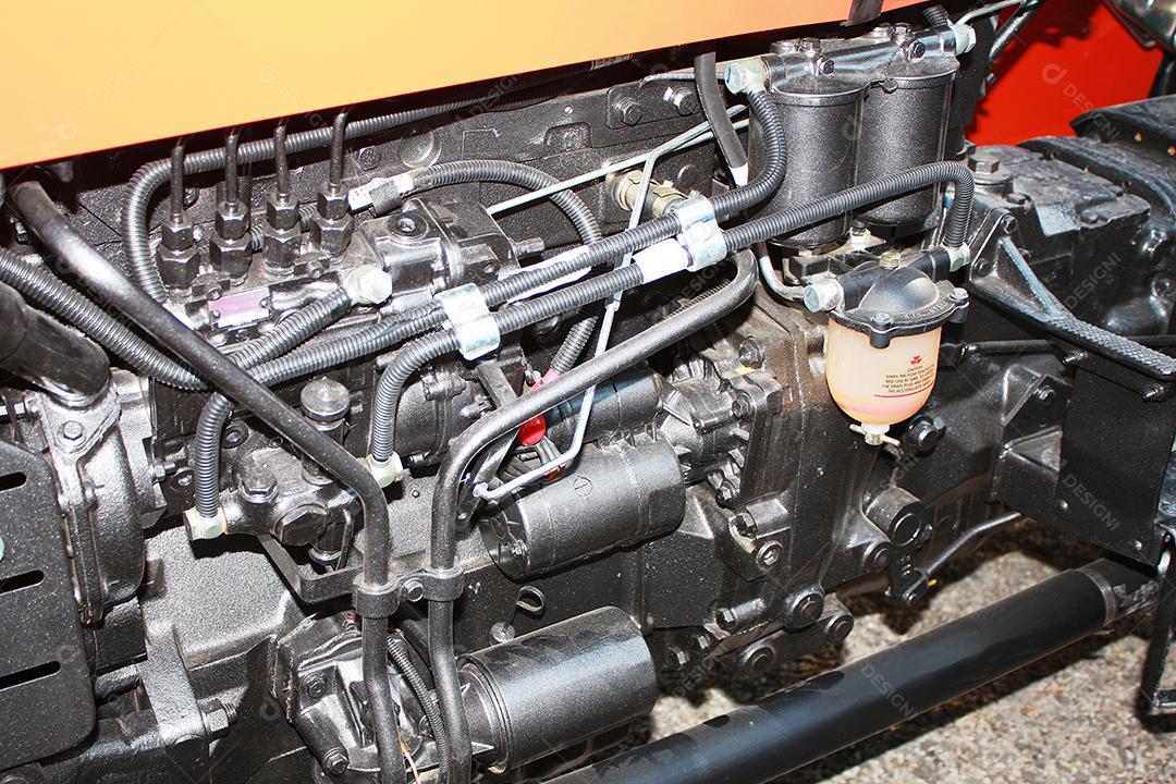 O motor do grande veículo