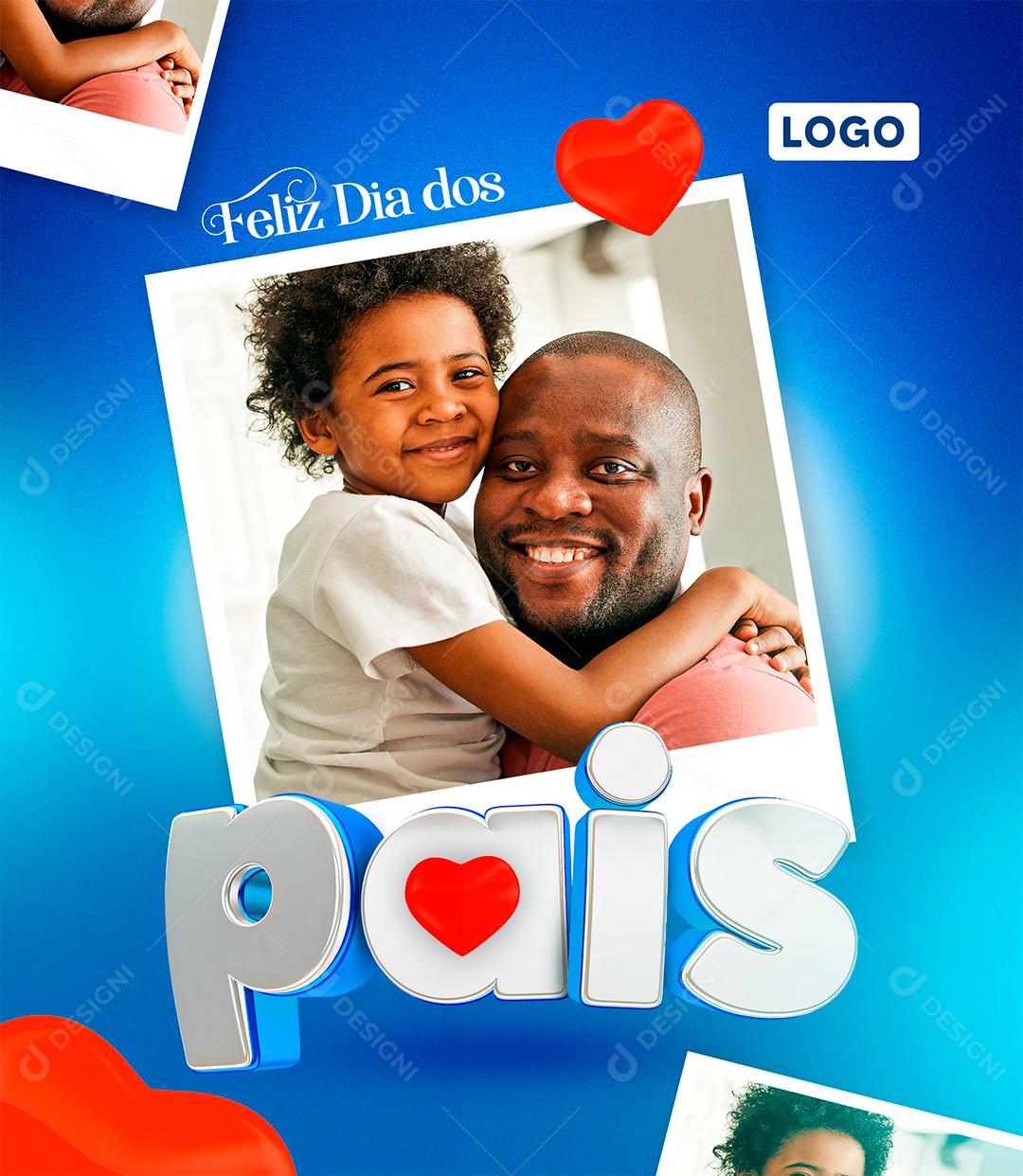 Social Media Feliz Dia dos Pais 14 de Agosto PSD Editável