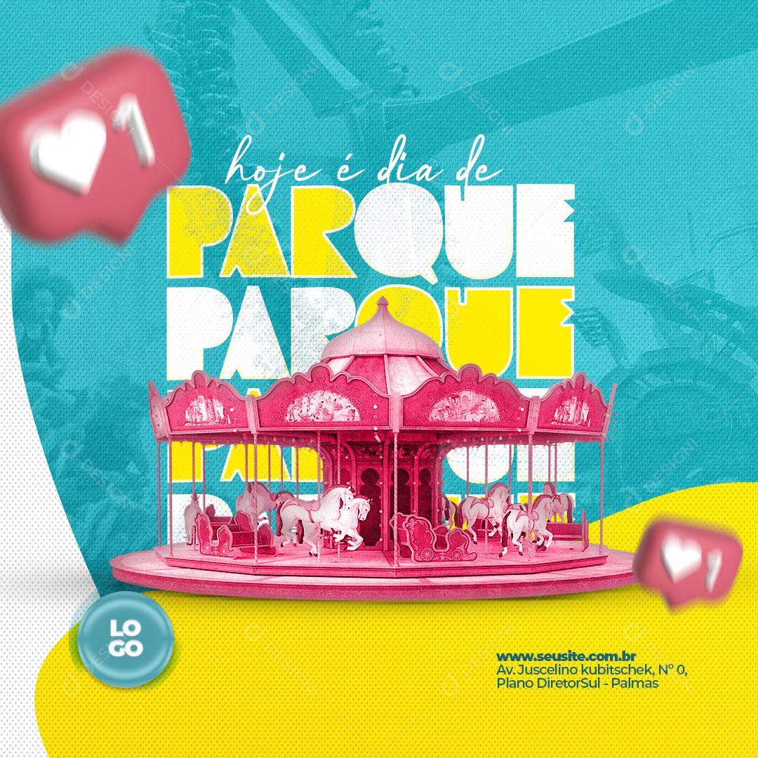 Parque de Diversões Diversão Garantida  Social Media PSD Editável