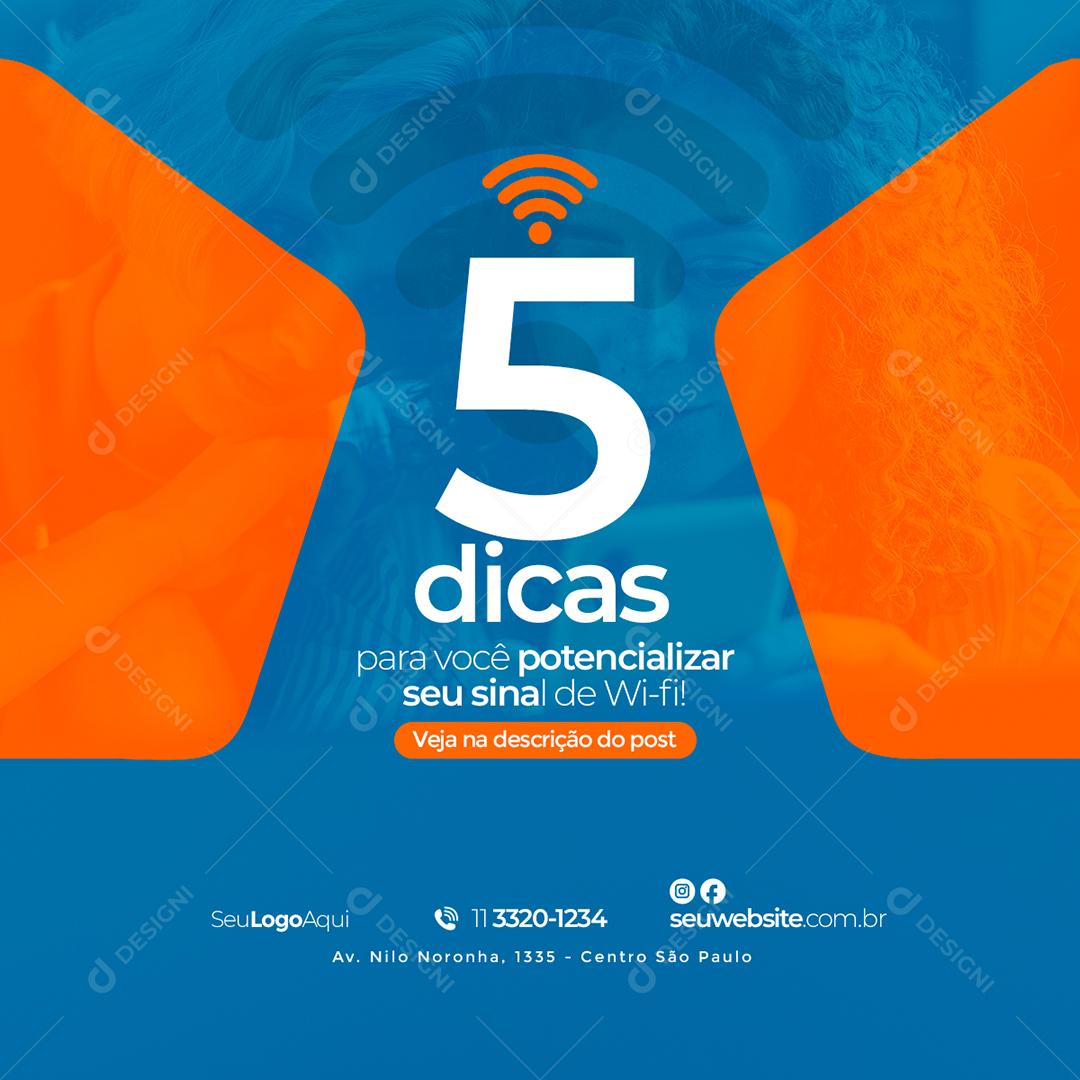 Provedor de Internet 5 Dicas para Você Potencializar Social Media PSD Editável