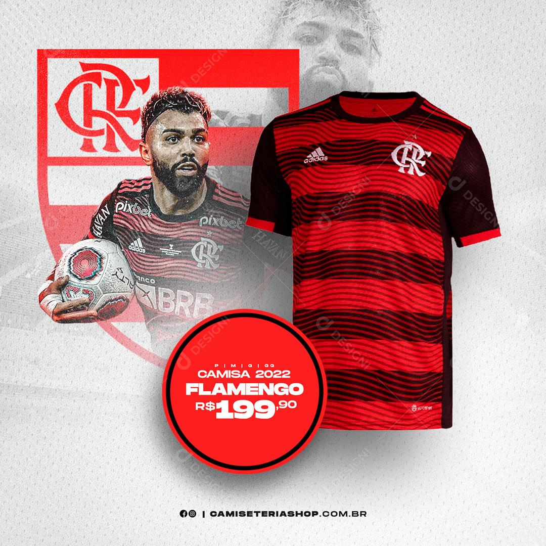 Social Media Camisa 2022 Flamengo Camisas de Times Loja PSD Editável
