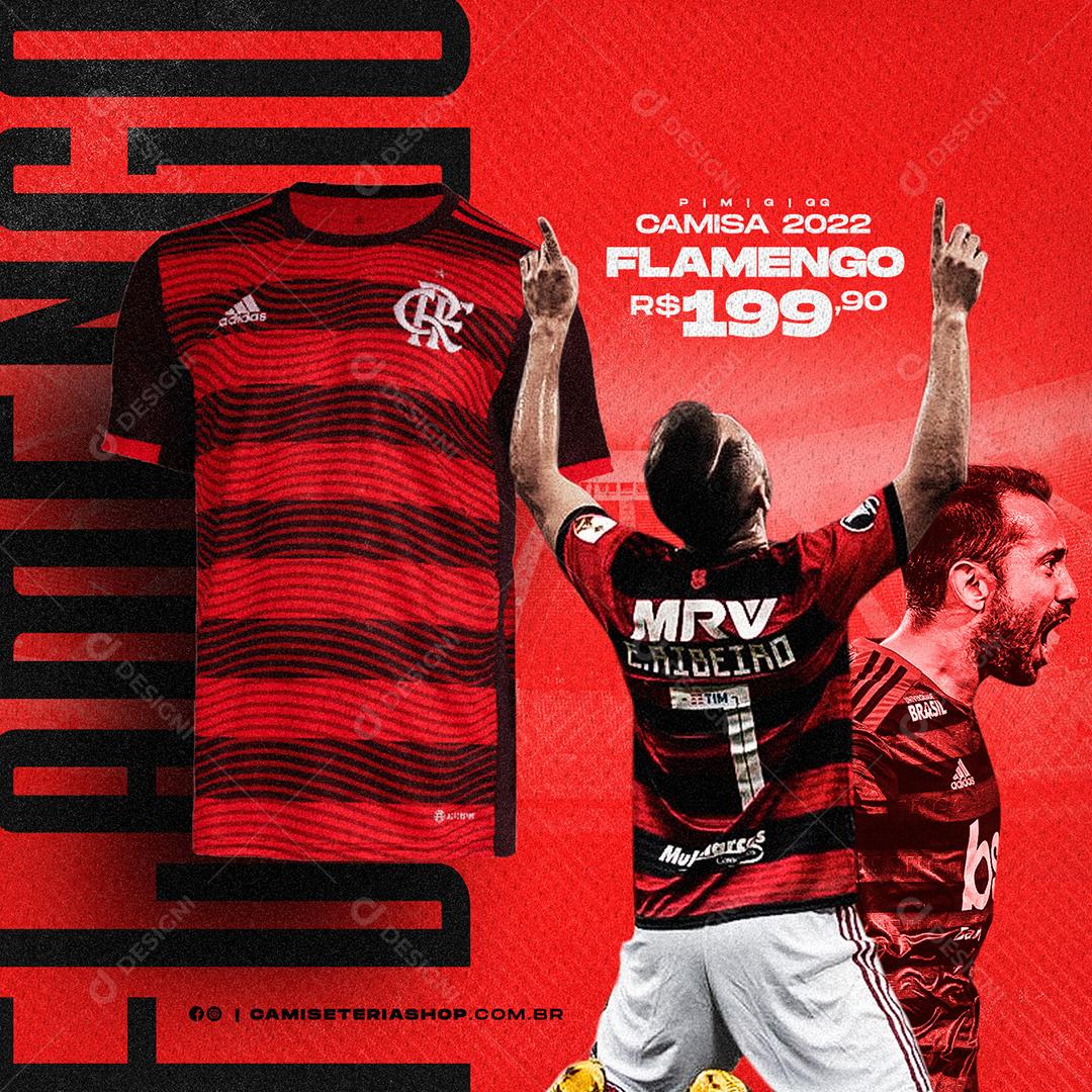 Social Media Camisa 2022 Flamengo Camisas de Times Loja PSD Editável