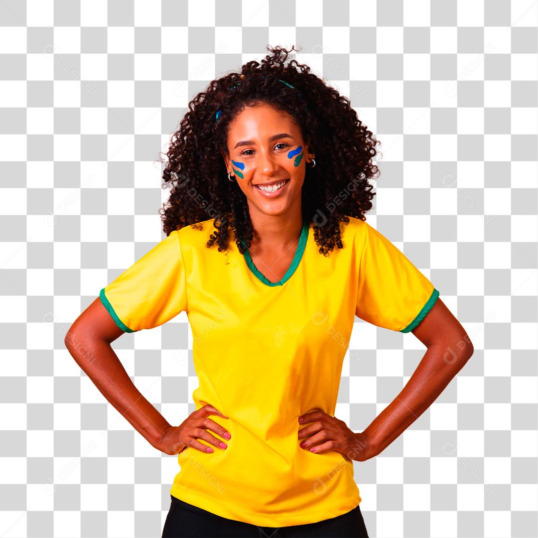 Fã Brasileira com camisa do Brasil
