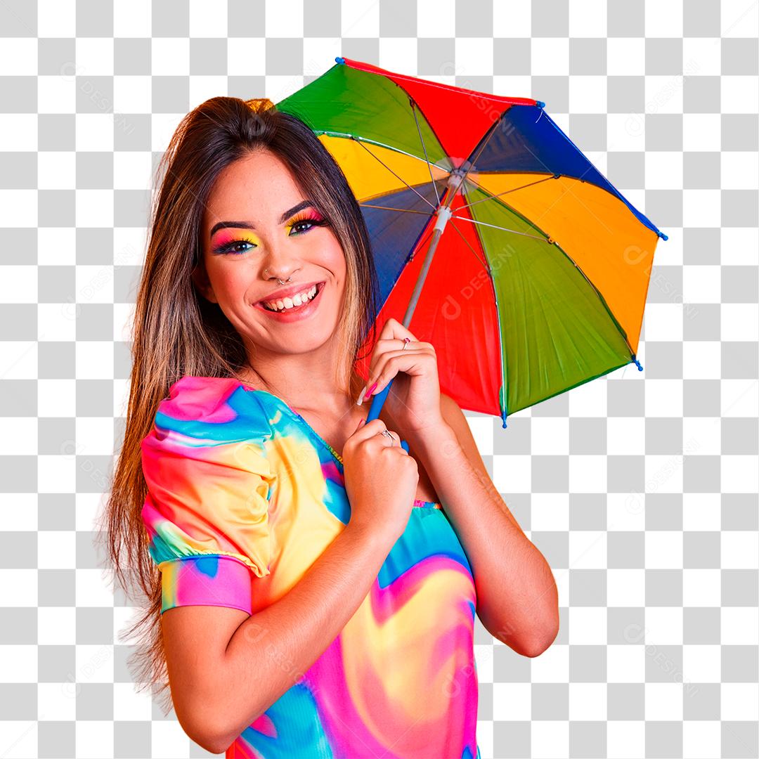 jovem mulher bonita vestida para carnaval