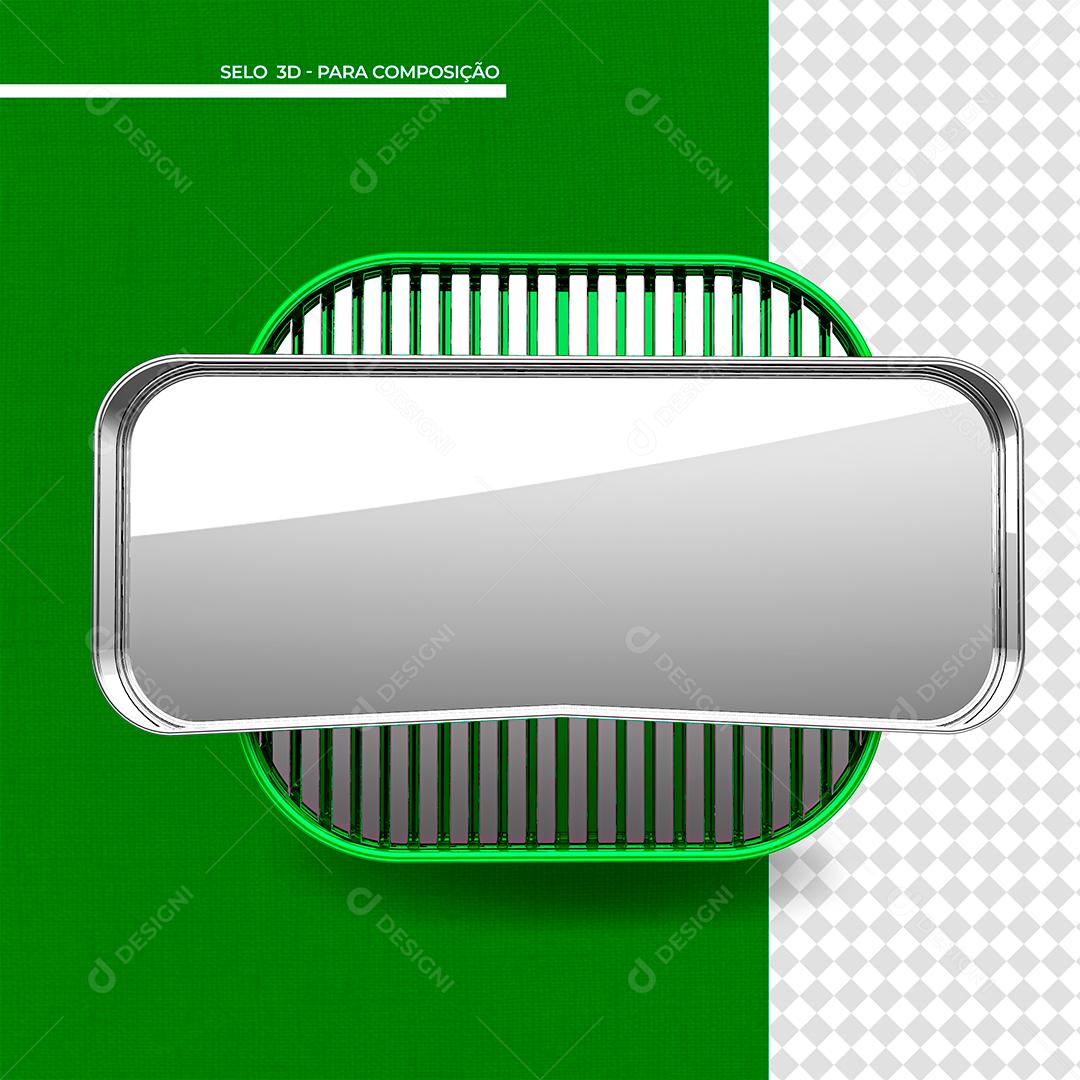 Painel Elemento 3D Branco e Cinza para Composição PSD