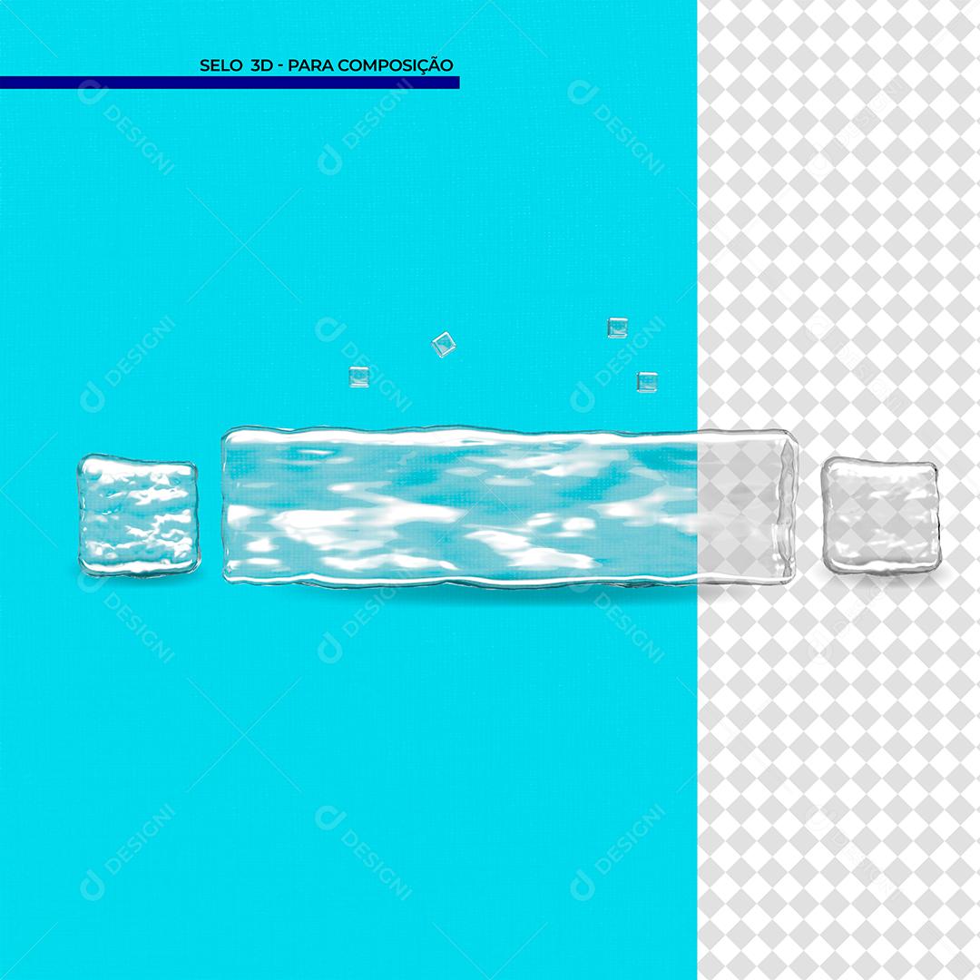 Gelo 3D Elemento para Composição PSD