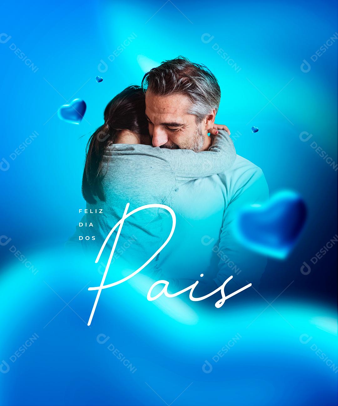 Social Media Feliz Dia dos Pais 14 de Agosto PSD Editável