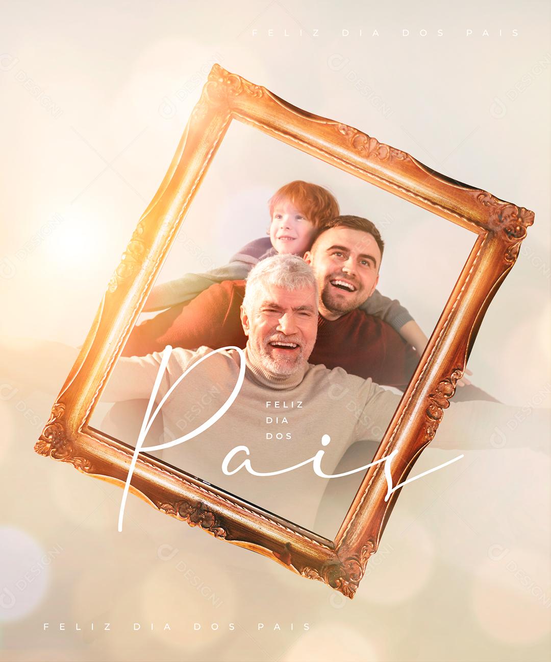 Feliz Dia dos Pais 14 de Agosto Social Media PSD Editável