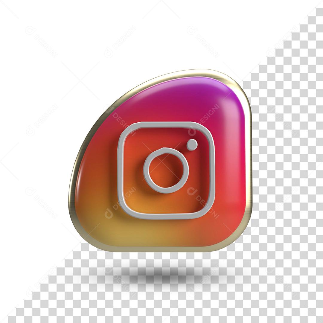 Ícone 3D Instagram Para Composição PSD