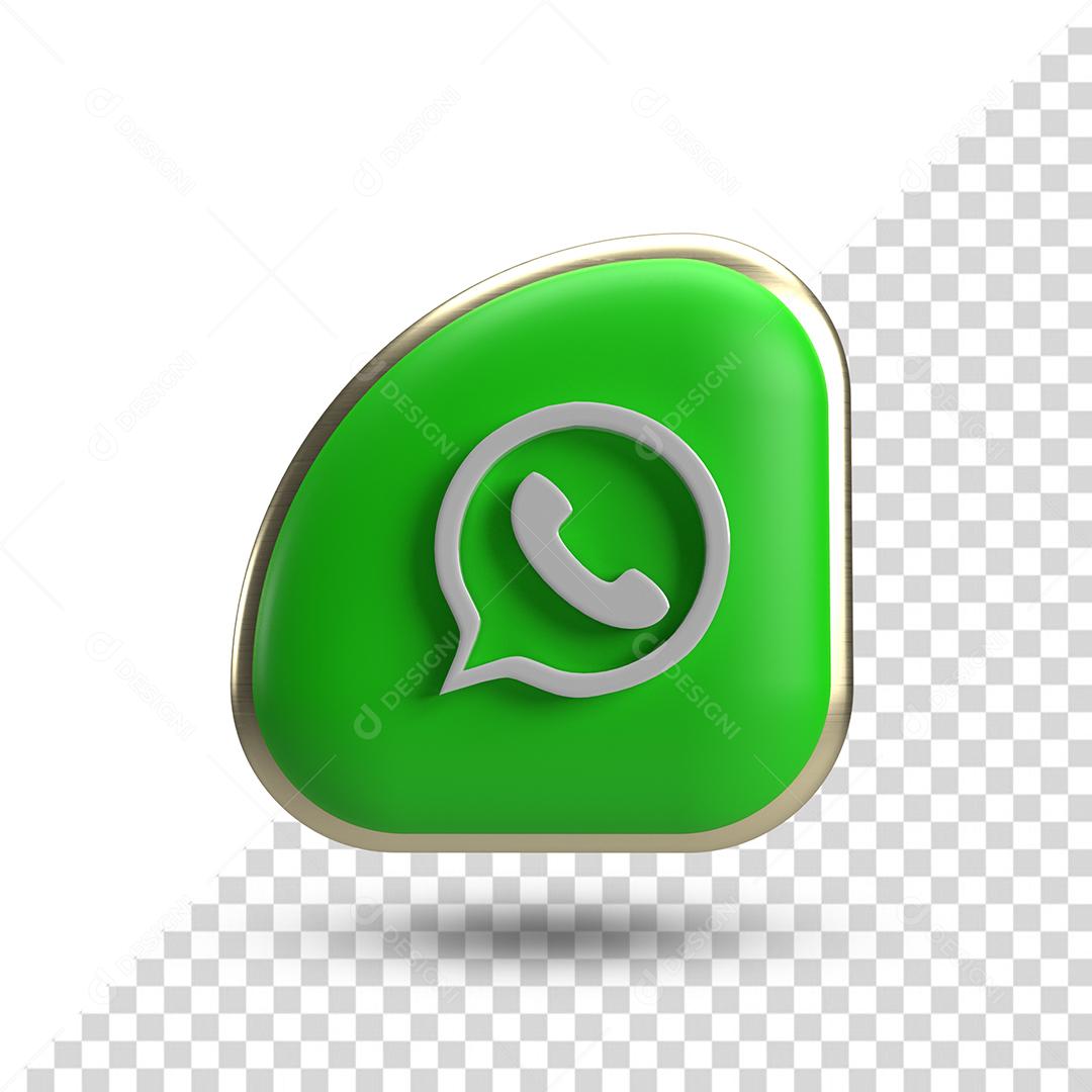 Ícone 3D Whatsapp Para Composição PSD