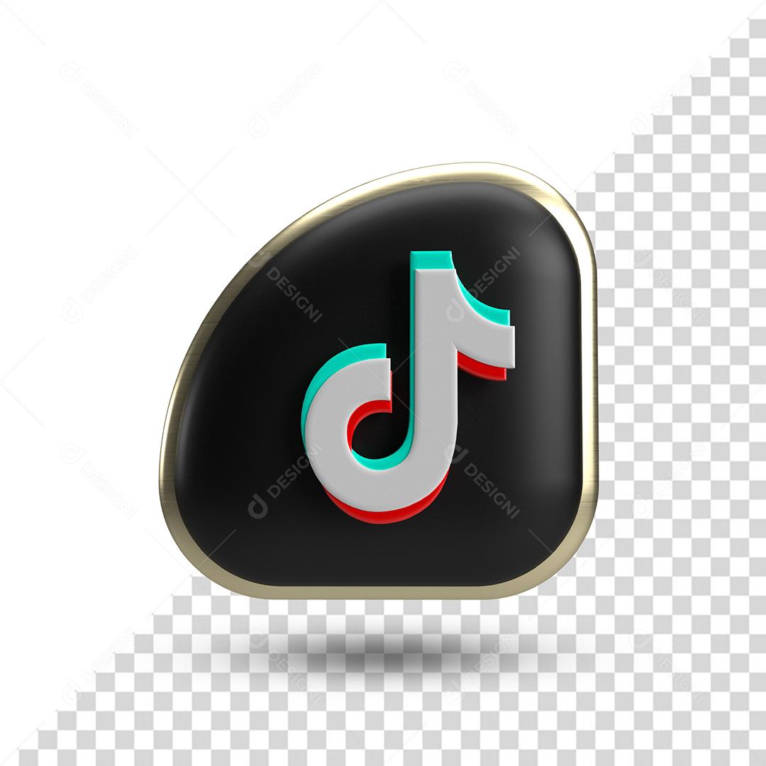 Ícone 3D Tiktok Para Composição PSD