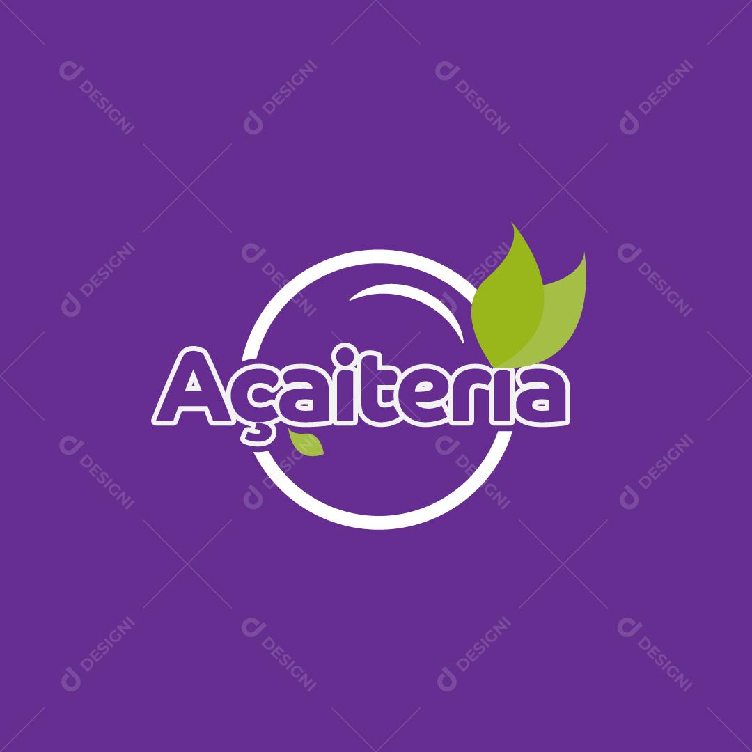 Logo Açaiteria Açai AI Editável