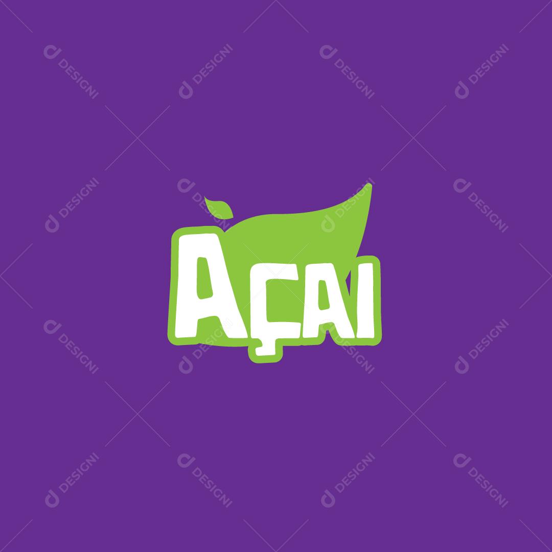 Logo Açaiteria Açai AI Editável