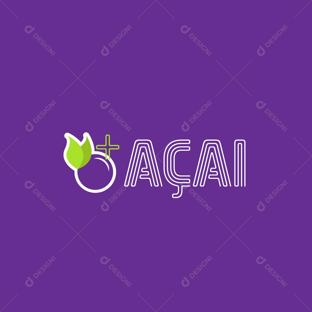 Logo Açaiteria Açai AI Editável