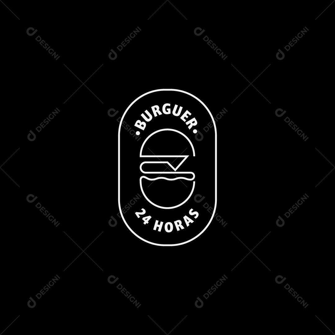 Logo Hamburgueria Hambúrguer AI Editável
