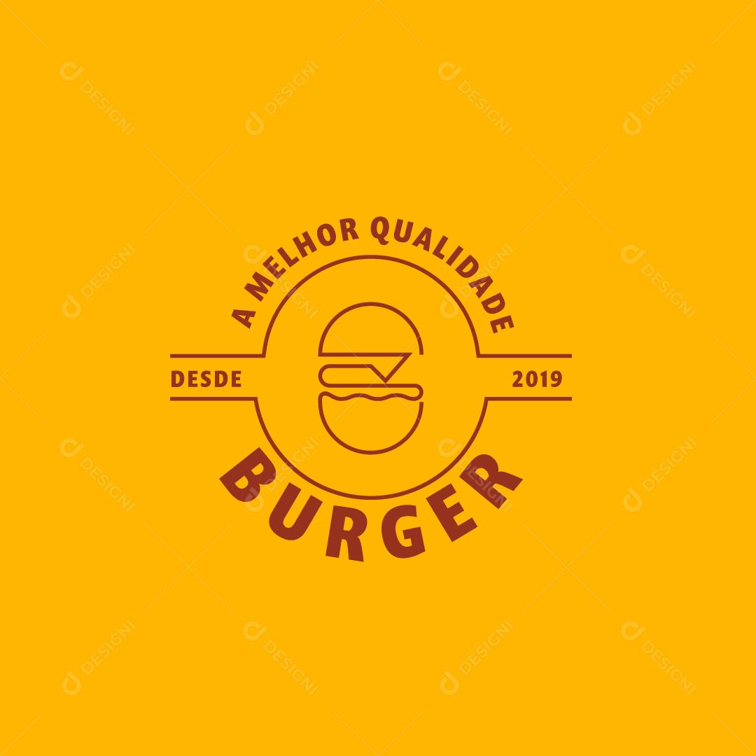 Logo Hamburgueria Hambúrguer AI Editável