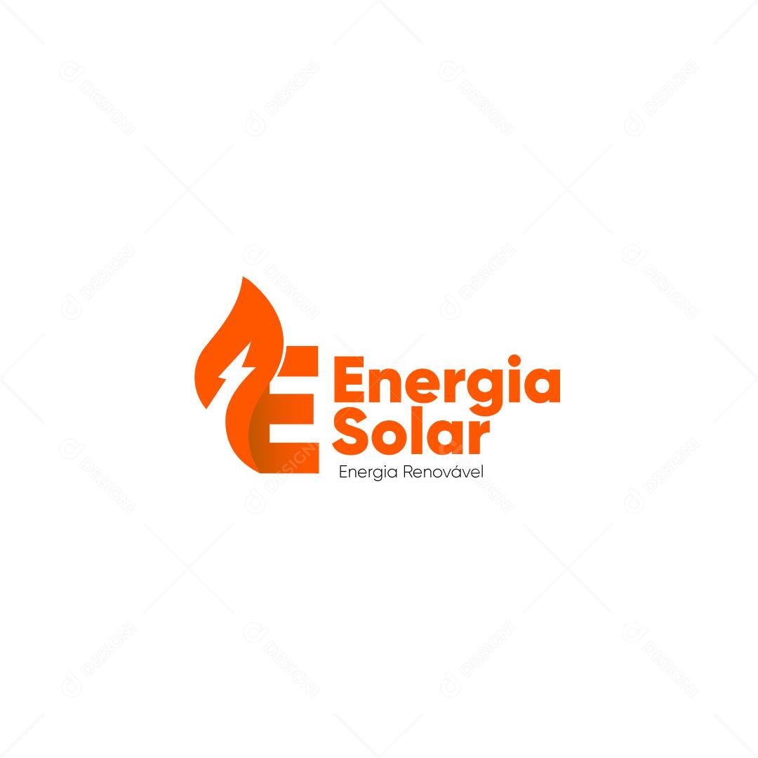 Logo Energia Solar Energia Renovável AI Editável