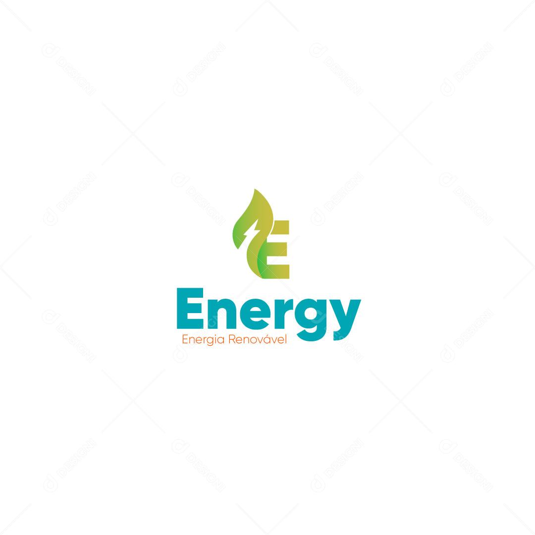 Logo Energia Solar Energia Renovável AI Editável