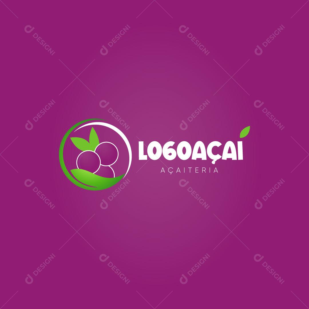 Logo Açai Açaiteria AI Editável