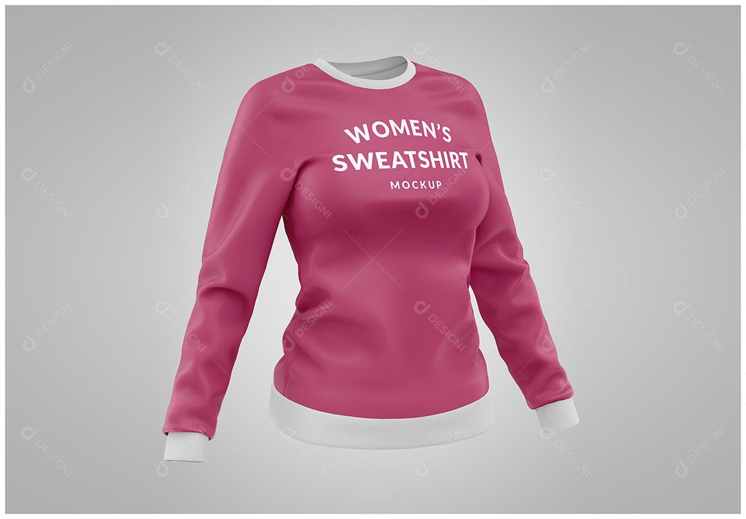 Mockup Moletom Feminino - Lateral PSD