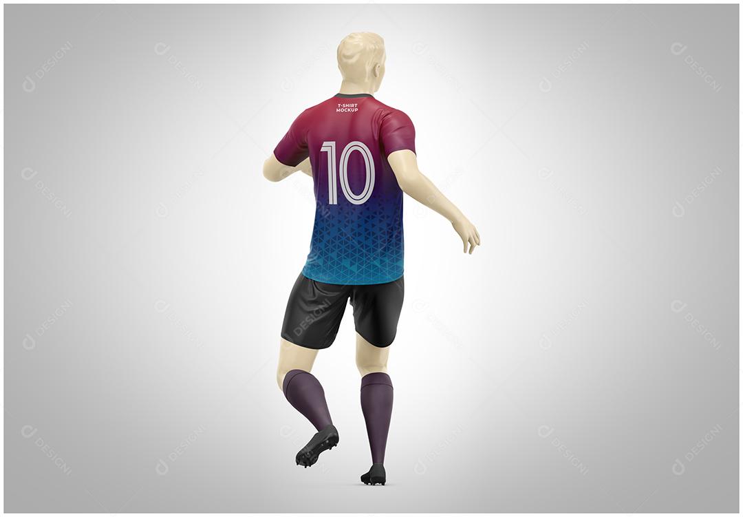 Mockup Uniforme de Futebol - Costas PSD