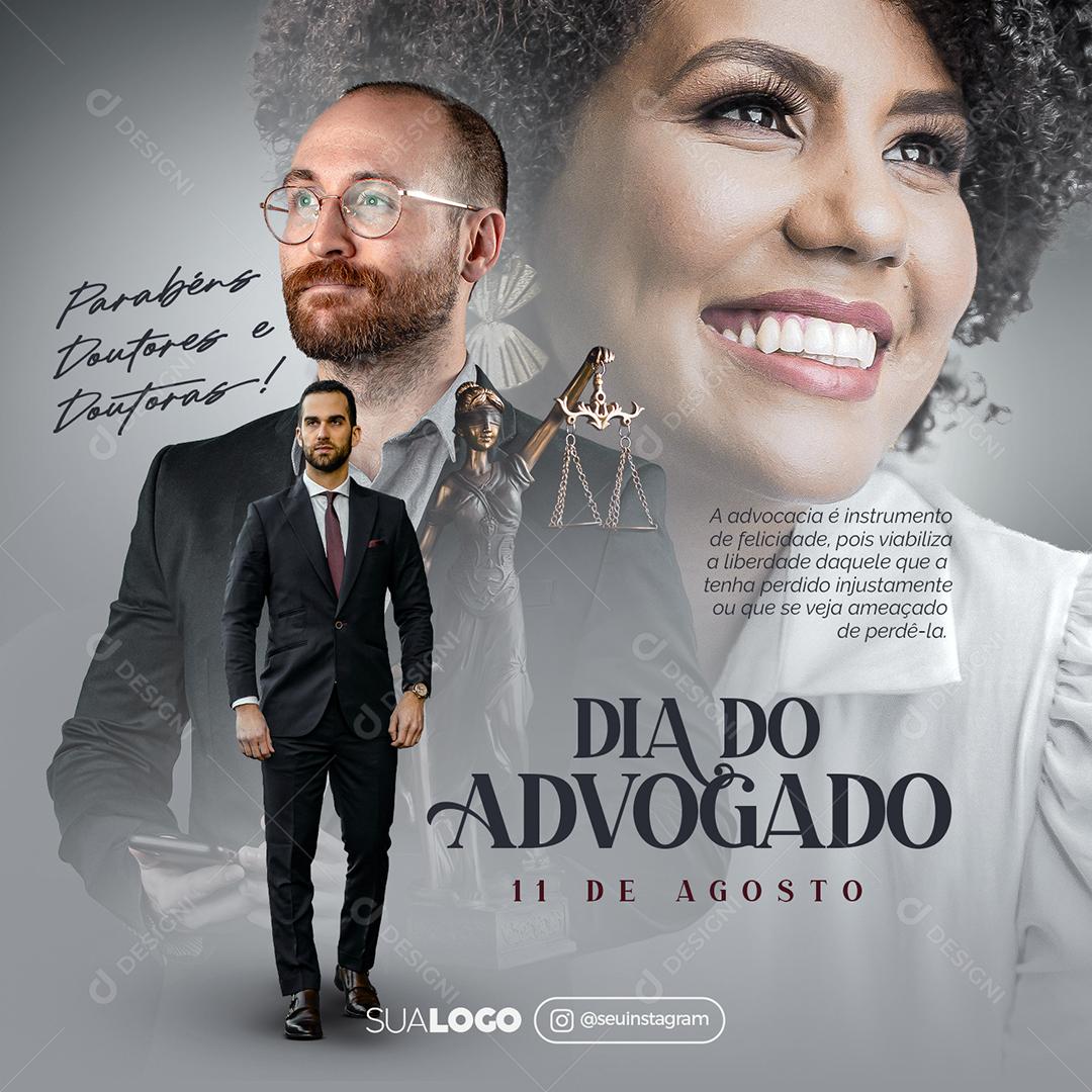 Social Media Dia do Advogado 11 de Agosto PSD Editável