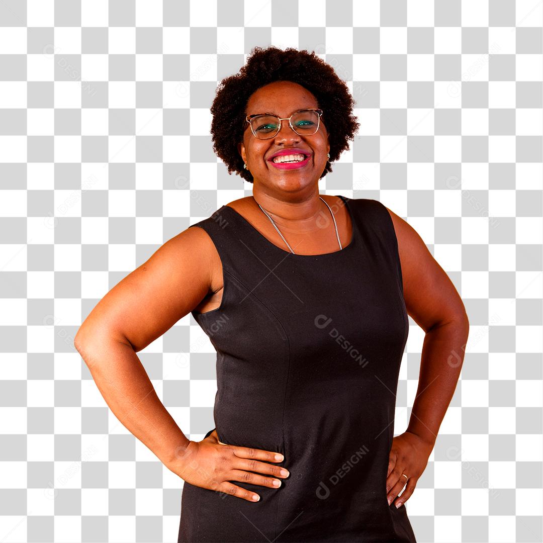 Mulher Afro de meia idade de cabelo crespo