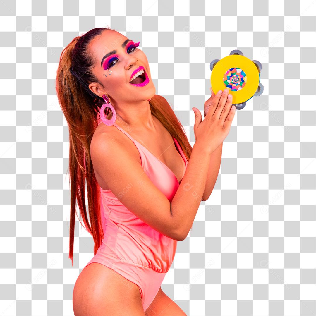 Jovem fantasiada para Carnaval