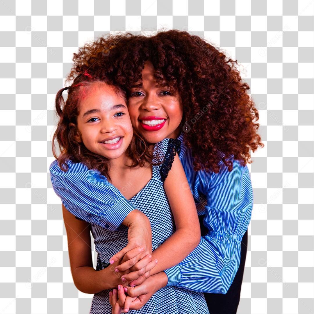 Mãe e filha se abraçando