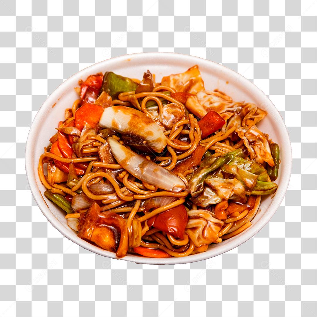 Tigela com yakisoba Comida Japonesa