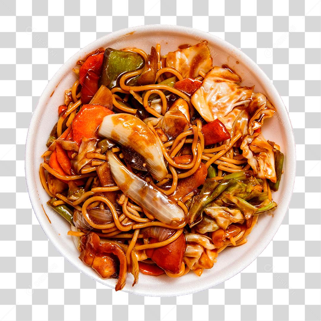 Tigela com yakisoba Comida Japonesa