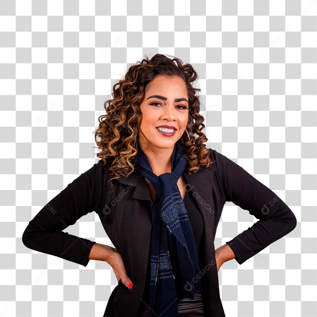 Linda Mulher sorrindo para a câmera