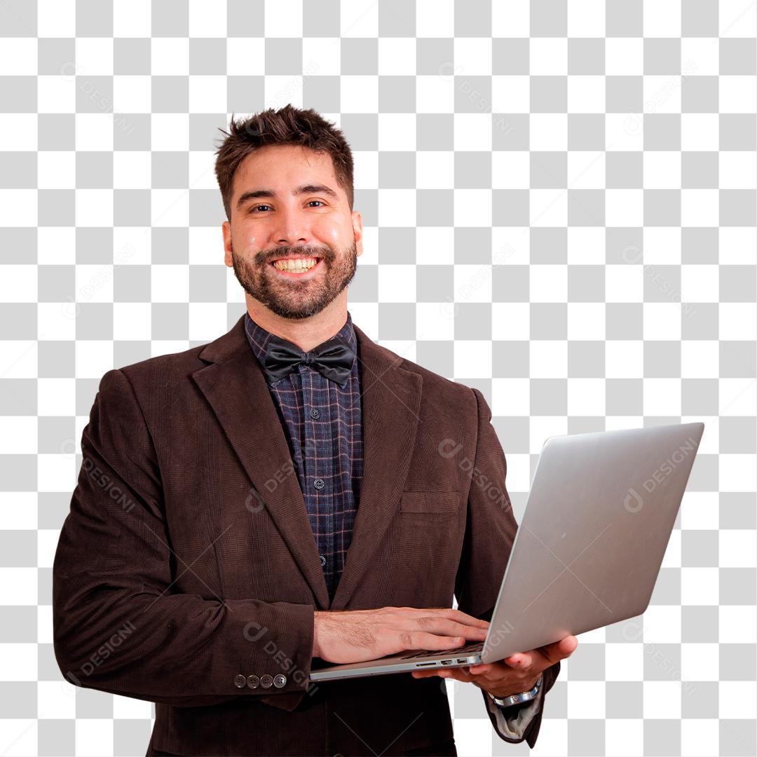 Homem Trabalhando com seu laptop