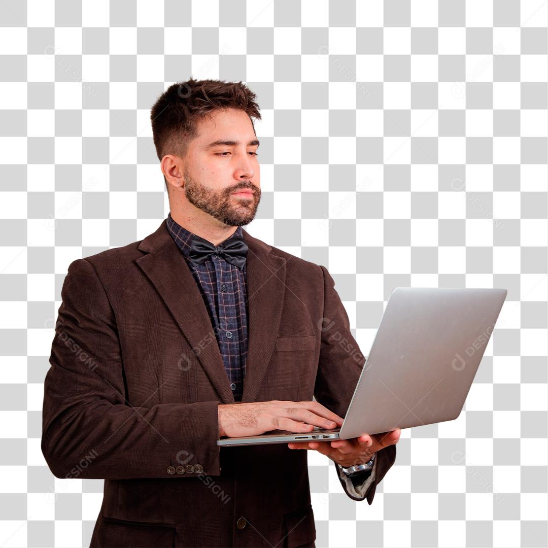 Homem Trabalhando com seu laptop