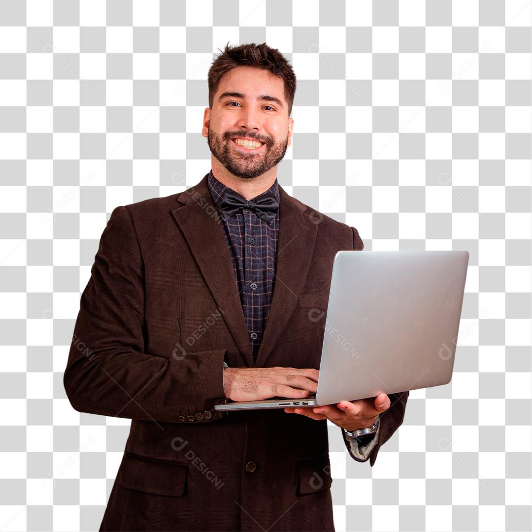 Homem Trabalhando com seu laptop