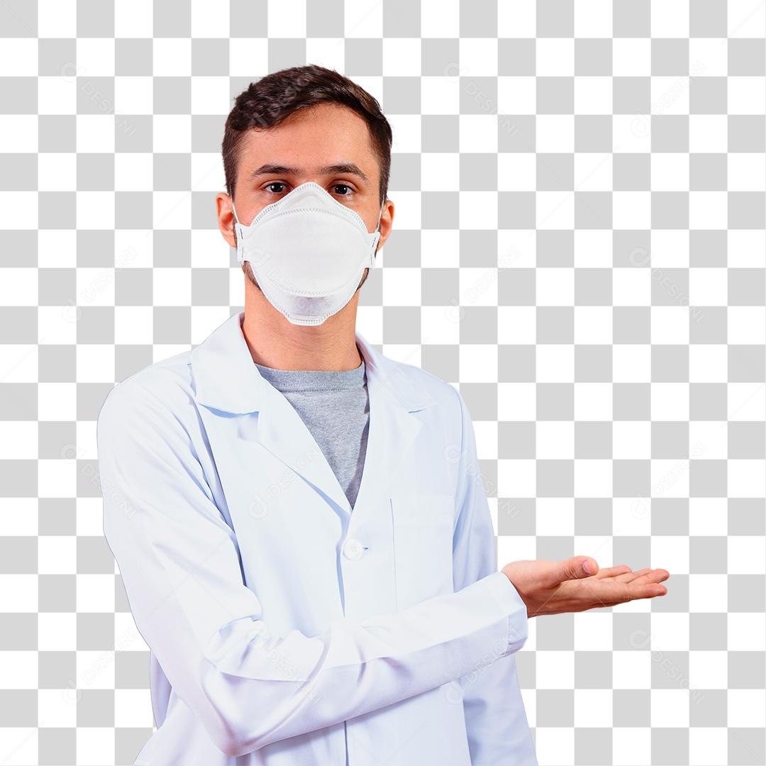 Jovem Médico usando máscara