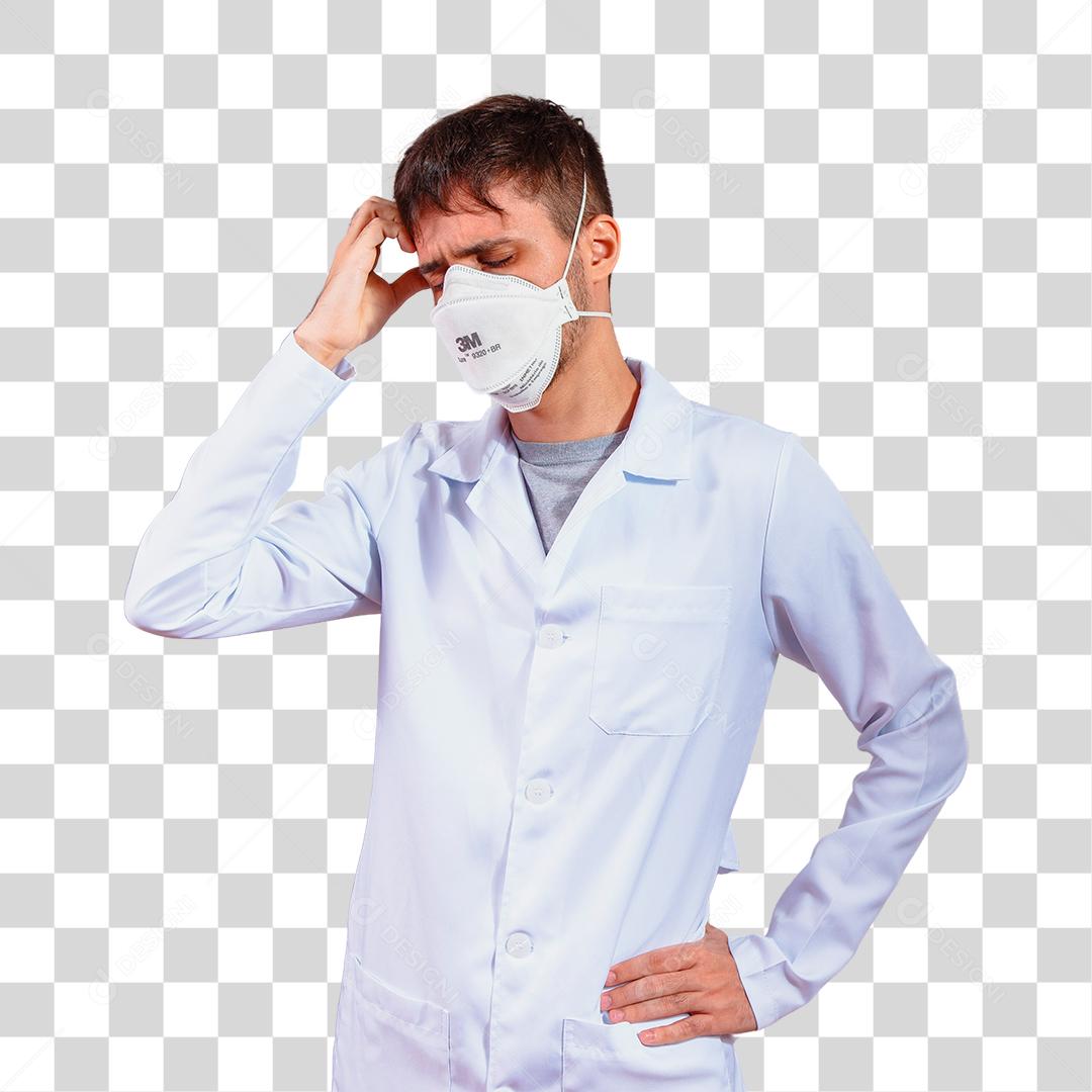 Jovem Médico usando máscara