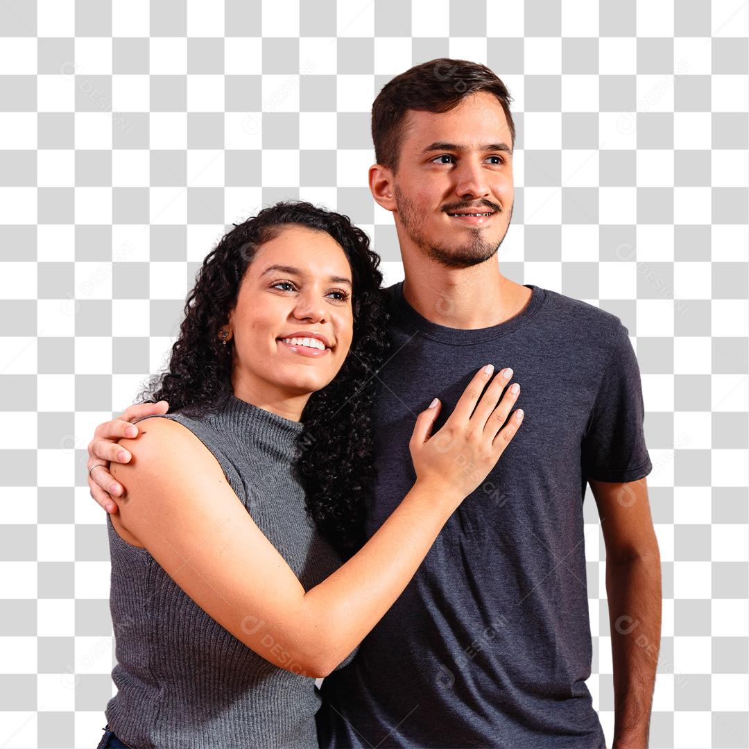 Jovem casal feliz dia dos namorados