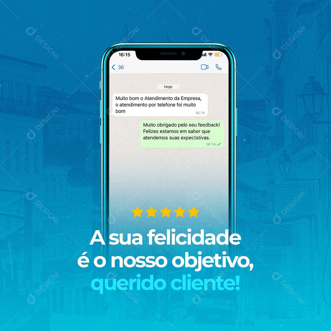 feedback Empresa Social Media PSD Editável