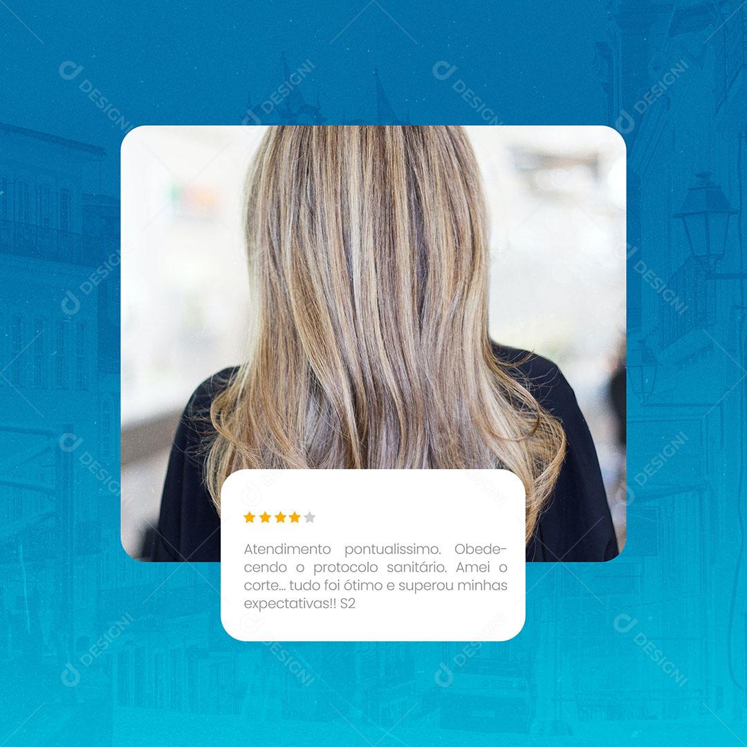 Post Feedback Social Media PSD Editável