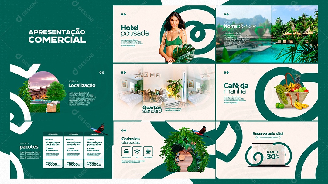 Apresentação Comercial Hotel PSD Editável